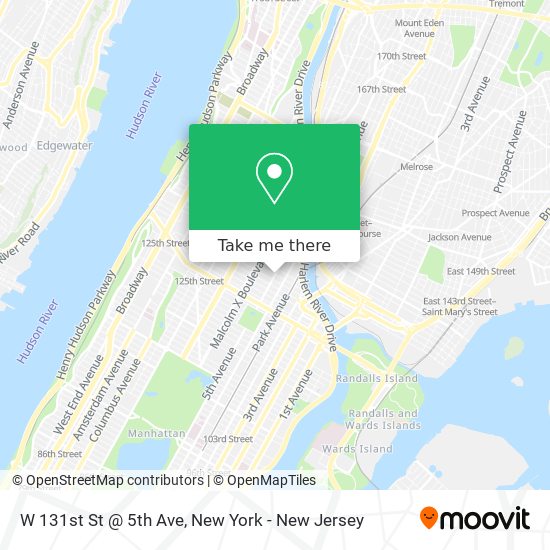 Mapa de W 131st St @ 5th Ave