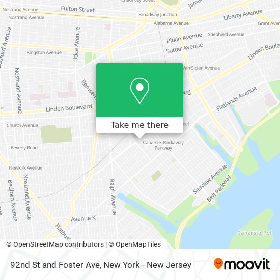 Mapa de 92nd St and Foster Ave