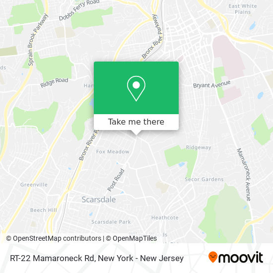 Mapa de RT-22 Mamaroneck Rd