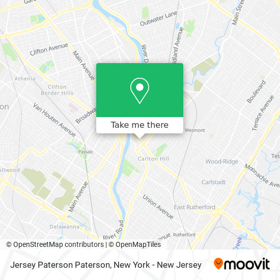 Mapa de Jersey Paterson Paterson
