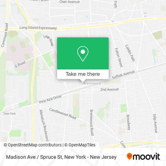 Madison Ave / Spruce St map