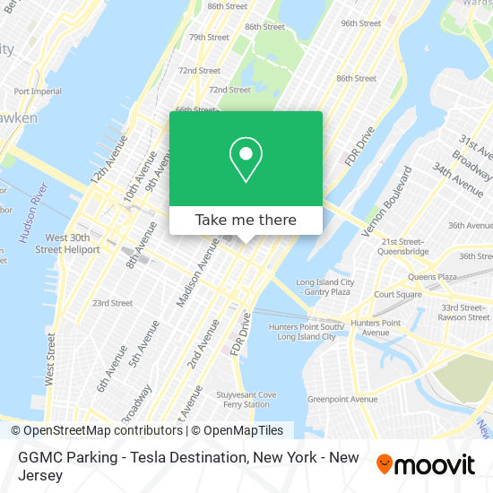 GGMC Parking - Tesla Destination map