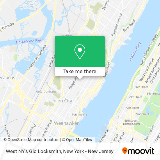 West NY's Gio Locksmith map