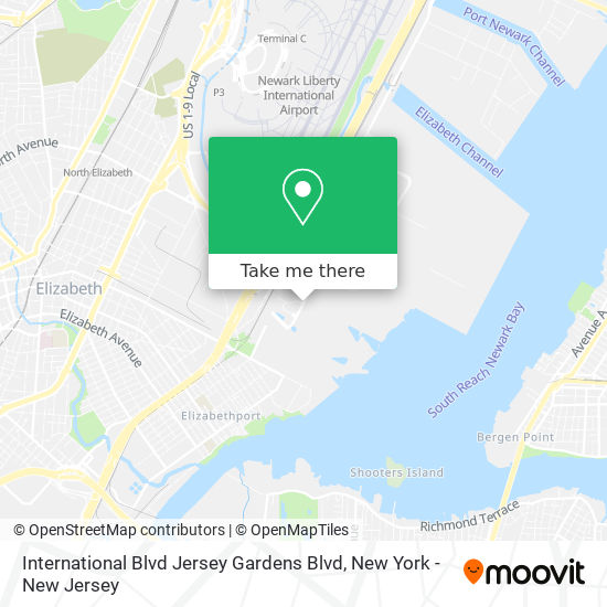 Mapa de International Blvd Jersey Gardens Blvd