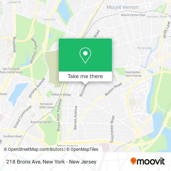 Mapa de 218 Bronx Ave