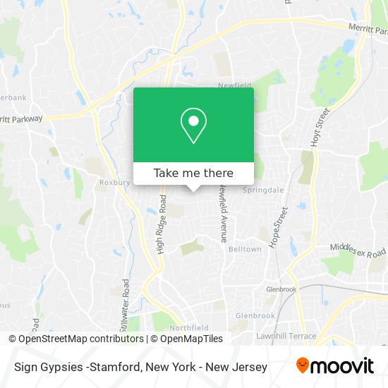 Mapa de Sign Gypsies -Stamford