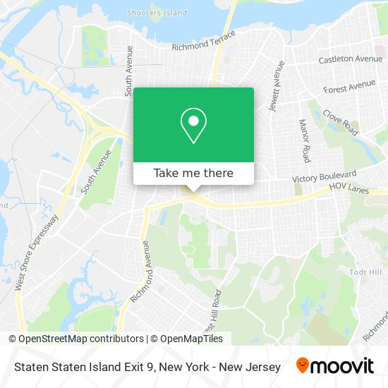 Staten Staten Island Exit 9 map