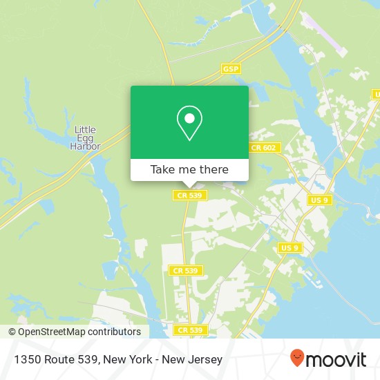 1350 Route 539, Little Egg Harbor Twp, NJ 08087 map