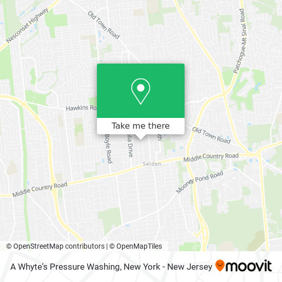 A Whyte's Pressure Washing map