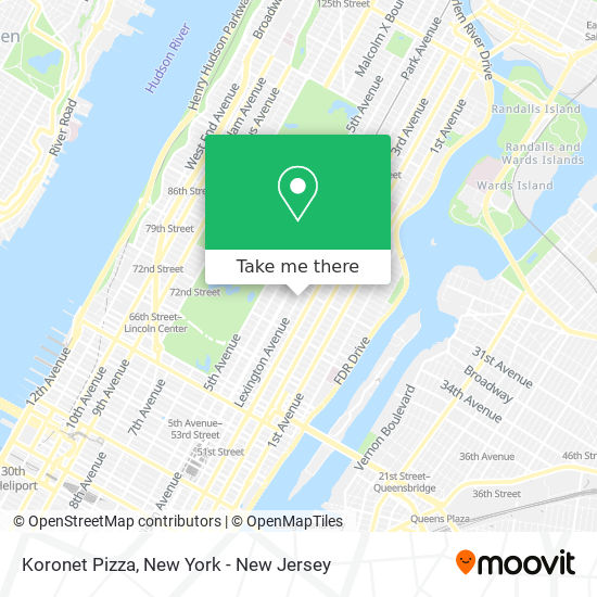 Koronet Pizza map