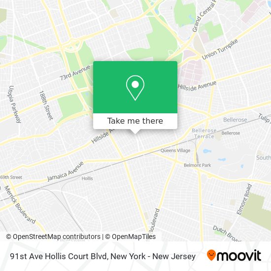 91st Ave Hollis Court Blvd map