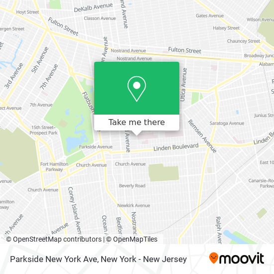 Mapa de Parkside New York Ave