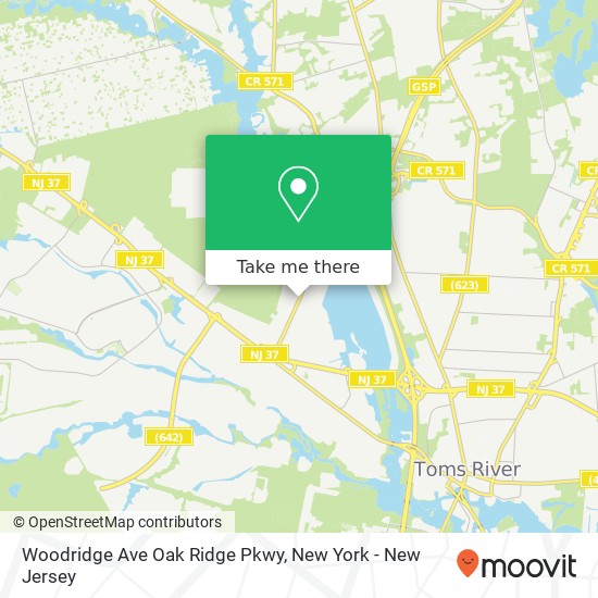 Woodridge Ave Oak Ridge Pkwy, Toms River, NJ 08755 map