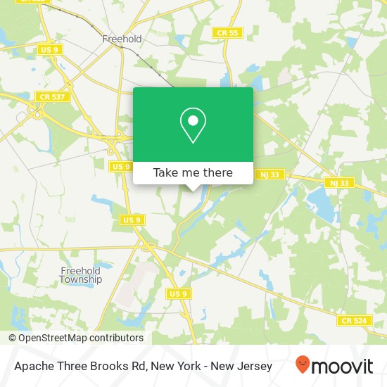 Apache Three Brooks Rd, Freehold, NJ 07728 map