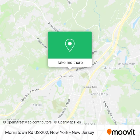 Morristown Rd US-202 map