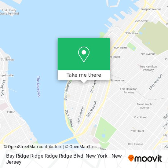 Mapa de Bay Ridge Ridge Ridge Ridge Blvd