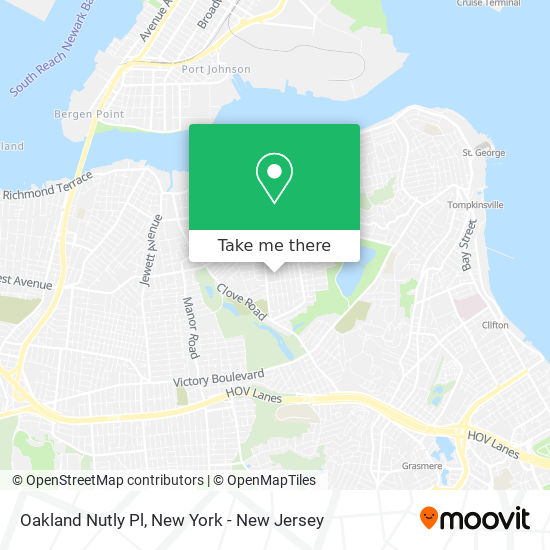 Oakland Nutly Pl map