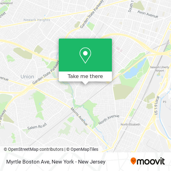 Mapa de Myrtle Boston Ave