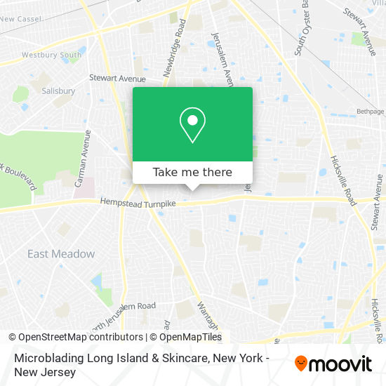 Mapa de Microblading Long Island & Skincare