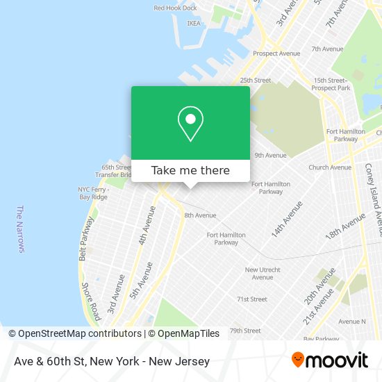 Ave & 60th St map