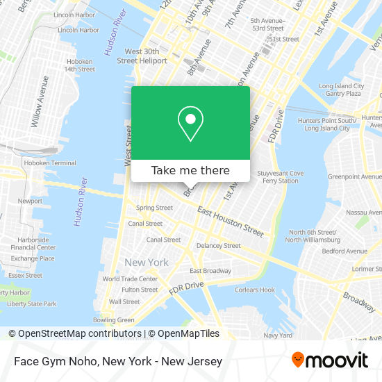 Face Gym Noho map