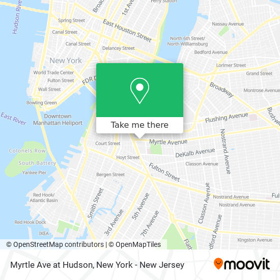 Myrtle Ave at Hudson map