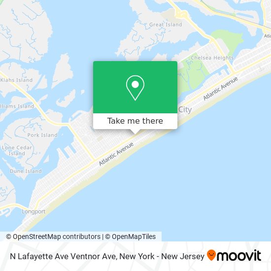 N Lafayette Ave Ventnor Ave map