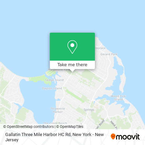 Gallatin Three Mile Harbor HC Rd map