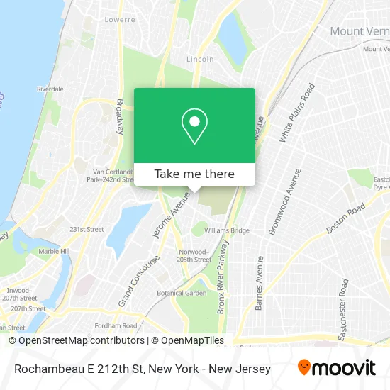 Rochambeau E 212th St map