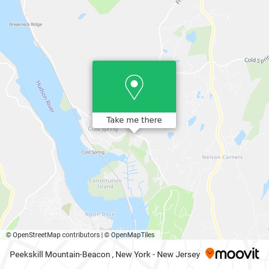 Peekskill Mountain-Beacon map