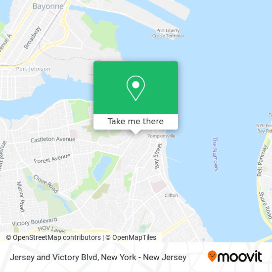 Jersey and Victory Blvd map