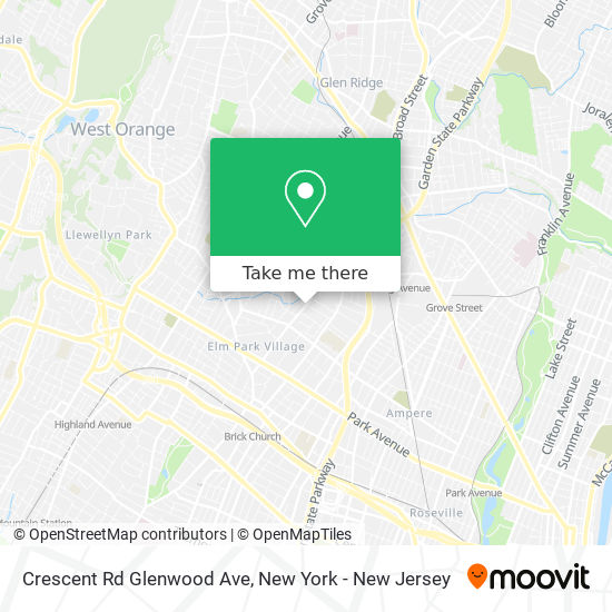 Crescent Rd Glenwood Ave map