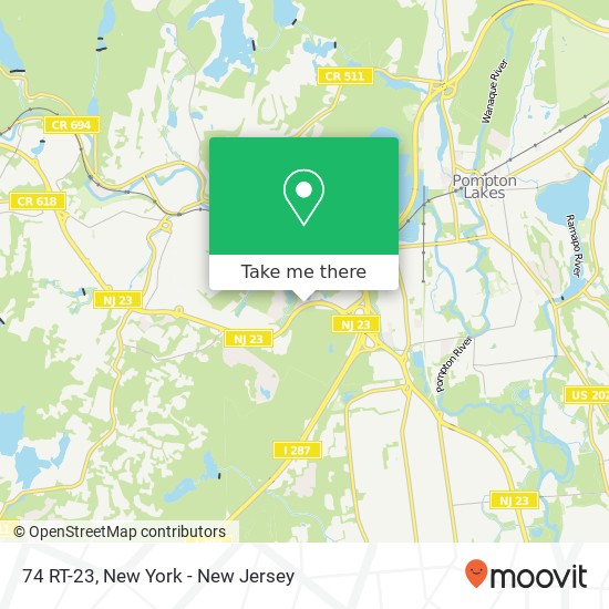 Mapa de 74 RT-23, Riverdale, NJ 07457