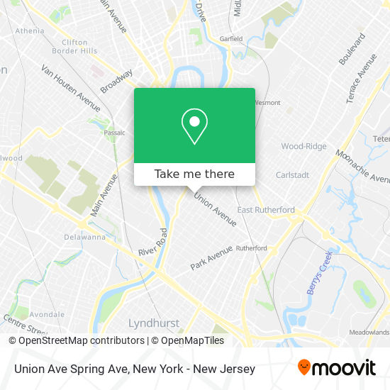 Union Ave Spring Ave map
