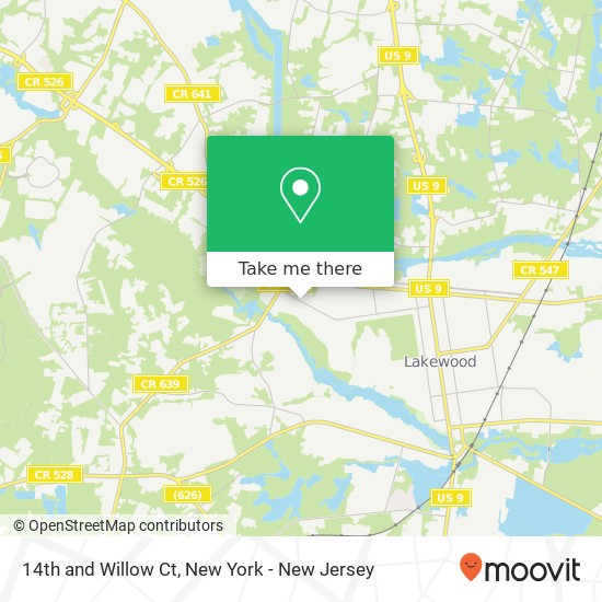 14th and Willow Ct, Lakewood, NJ 08701 map