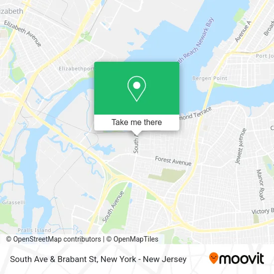 South Ave & Brabant St map