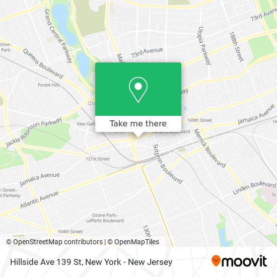 Hillside Ave 139 St map