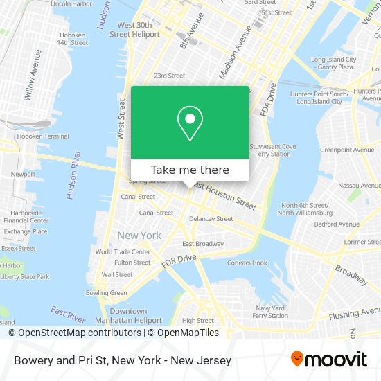 Mapa de Bowery and Pri St