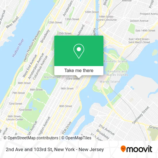 Mapa de 2nd Ave and 103rd St