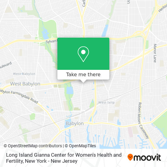Mapa de Long Island Gianna Center for Women's Health and Fertility