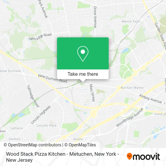 Wood Stack Pizza Kitchen - Metuchen map