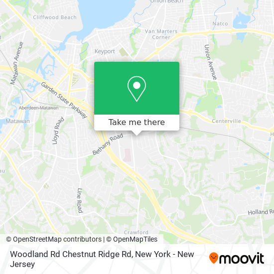 Mapa de Woodland Rd Chestnut Ridge Rd