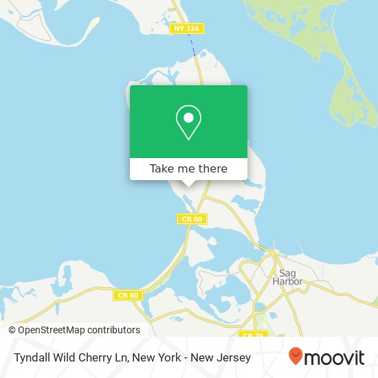 Mapa de Tyndall Wild Cherry Ln, Sag Harbor, NY 11963