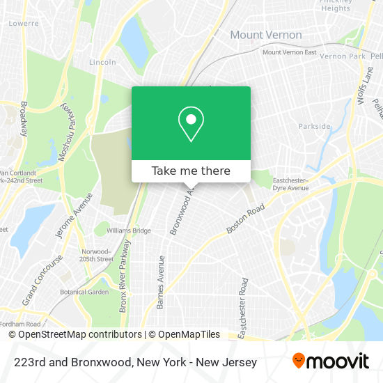 223rd and Bronxwood map