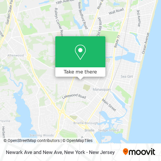 Mapa de Newark Ave and New Ave