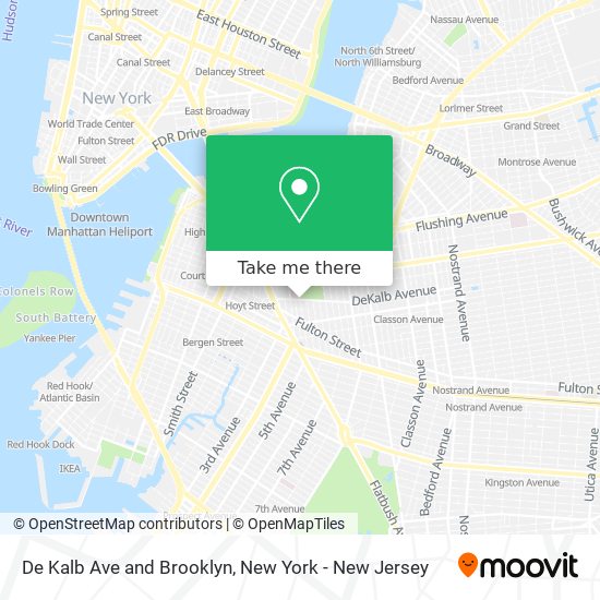Mapa de De Kalb Ave and Brooklyn