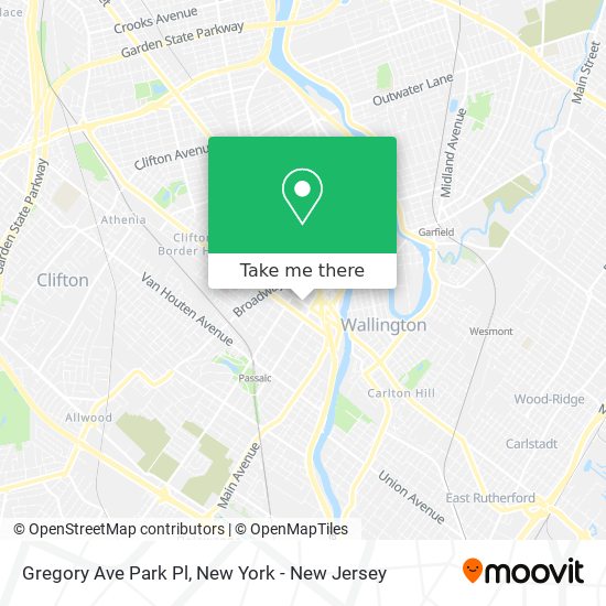 Mapa de Gregory Ave Park Pl