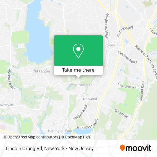 Lincoln Orang Rd map