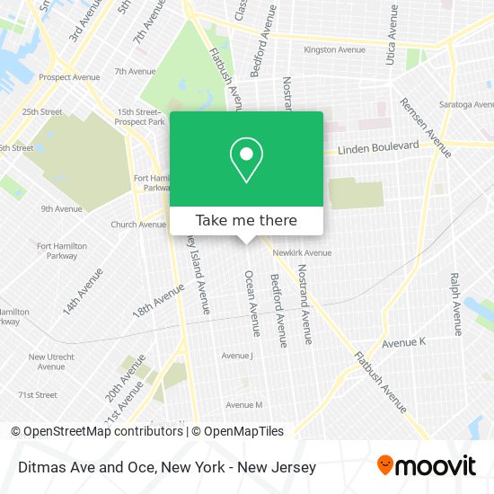 Ditmas Ave and Oce map