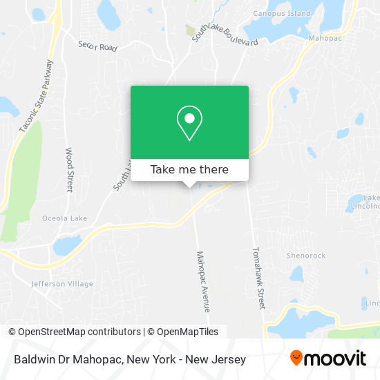 Mapa de Baldwin Dr Mahopac